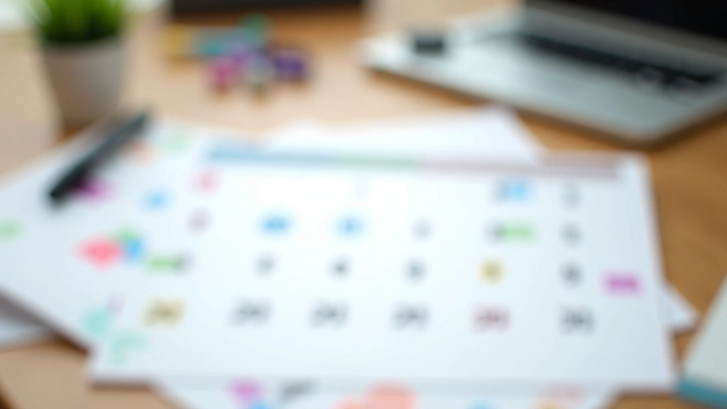 Calendrier annuel avec opportunités saisonnières marquées en couleur